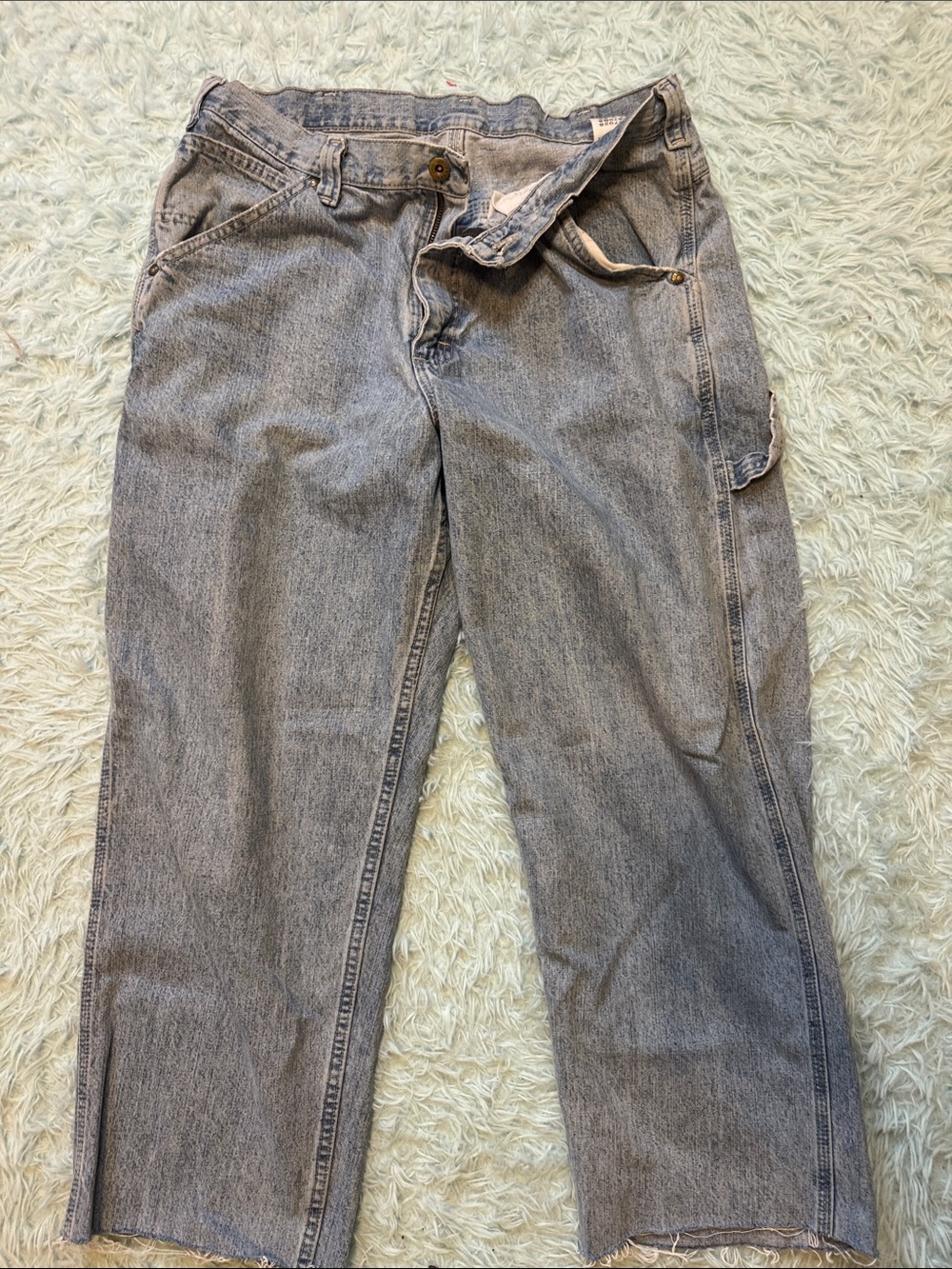 Lee Men's Casual Carpenter Jeans - Light blue 34x30. But fit like 34x29 distress